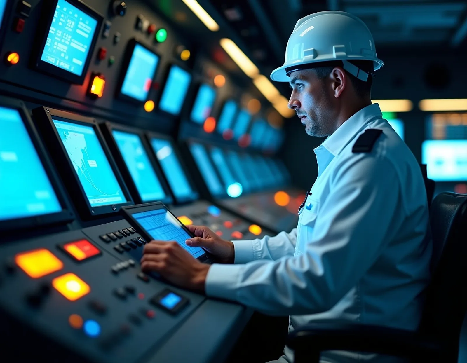 Engineer at a control panel